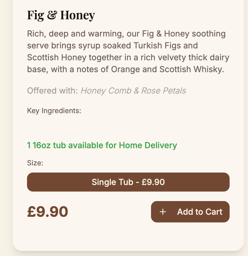 Browse ice cream flavors